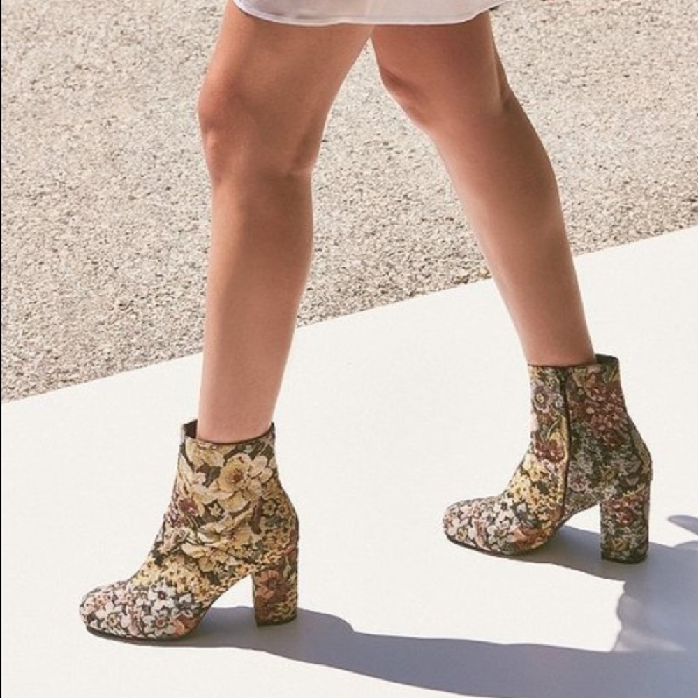 Urban Outfitters Emma Floral Jacquard Boots